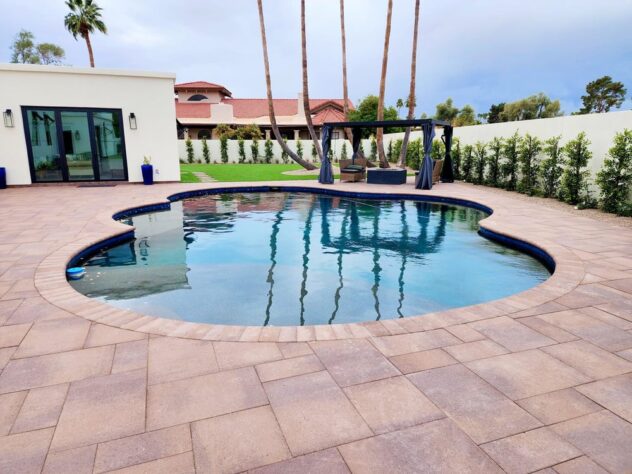 Pool resurfacing Mesa AZ after - new pebble finish